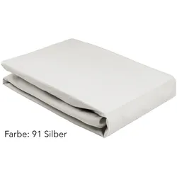 Elegante Boxspring Spannbettlaken - 140/160x200cm	91 silber