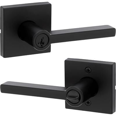 Kwikset Halifax Entry Door Handle with Lock and Key