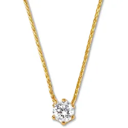 Tchibo - 585 Gold-Kette mit Brillantanhänger - gold