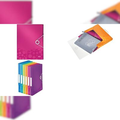 LEITZ Heftbox WOW A4 violett metall. Ablagebox WOW zum Aufbewahren und Samme