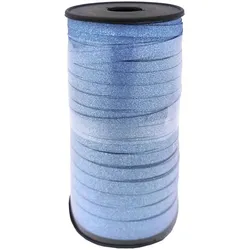 Geschenkband / Ballonband / Polyband / Kräuselband - glitzer hellblau 92m