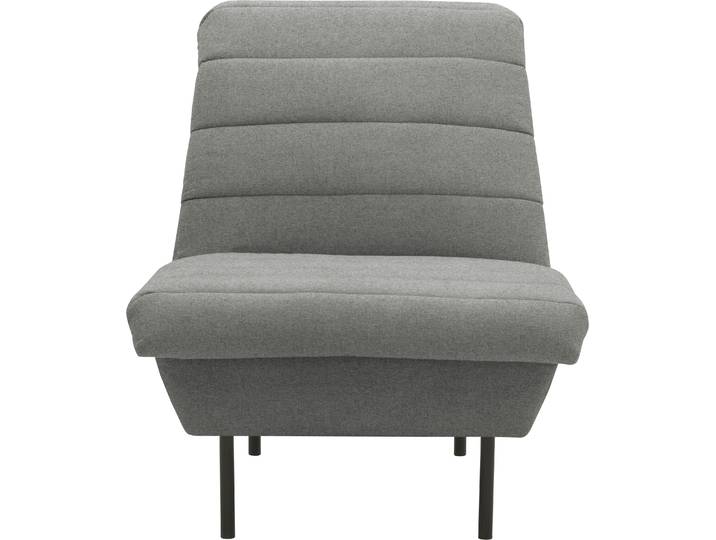 Sessel LOOKS IX , grau (steel), B:72cm H:92cm T:103cm, 100% Polyester, LOOKS BY WOLFGANG JOOP, Sessel, Sessel, Quersteppung, ohne Armlehnen