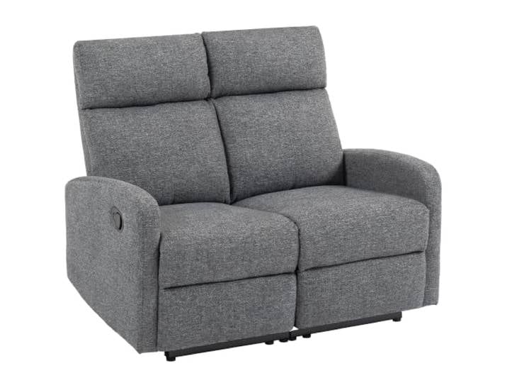 HOMCOM 2-Sitzer Relaxsessel TV Sessel mit Liegefunktion Grau Fernsehsessel, Liegesessel, Individuell Verstellbare Rückenlehne, Chenille-Optik, Wohnzimmer