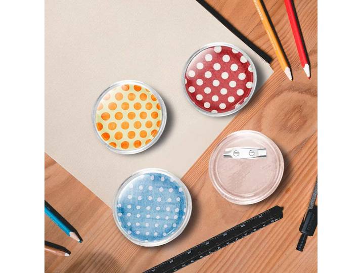 vidaXL Button-Set mit Anstecknadel 100 Stk. Acryl 37 mm