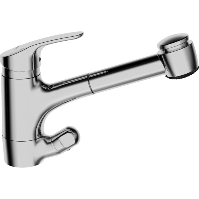 Hansa Küchenarmatur Hansamix 01392183 235 mm, ausziehbare Brause, mit Absperrventil