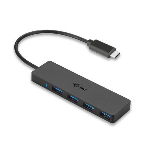 i-tec C31HUB404 USB-Hub 4 Port USB-A USB 3.0 5 GBit/s mit USB-C Stecker Schwarz C31HUB404