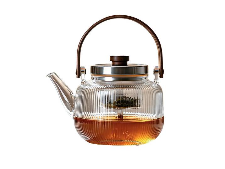 Su's Ceramic Bouilloire en verre résistant à la chaleur &amp; Tasses à thé en verre