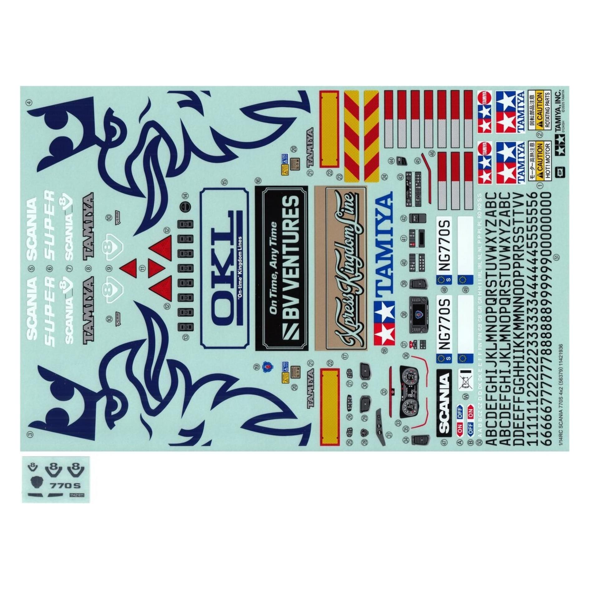 Tamiya Aufkleber Scania 770 S 4x2 56379 (311421936)