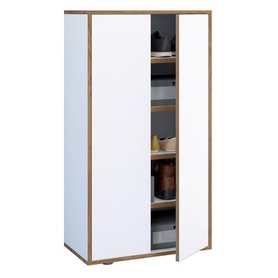Schuhschrank VCM "XL Holz Großer Schuhschrank Schuhkommode Salia B60", weiß, Obermaterial: 100% Holz Wood., Schränke, Schuhschrank