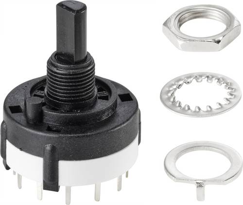 TRU COMPONENTS TC-9415612 SR26B4-2X6-7-20 Drehschalter 250V 150mA 12 x 30°