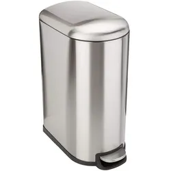 Kitchen Move Edelstahl-Mülleimer mit Pedal FULLER silber 40L Edelstahl Silber