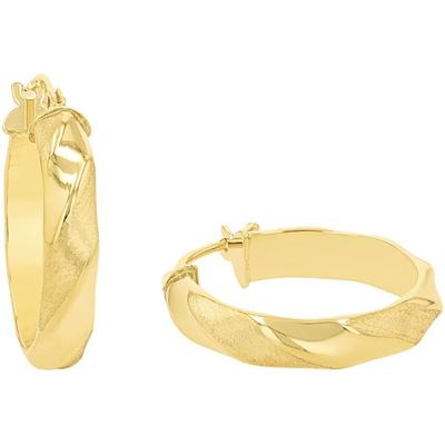 Paar Creolen AMOR "2017631", gold (gelbgoldfarben), Ohrringe, Damen, Gelbgold 375