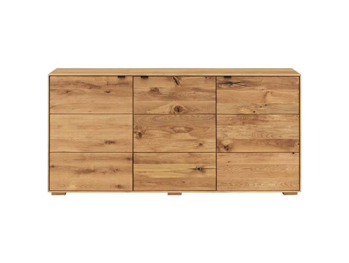 Linea Natura Sideboard, Wildeiche, Holz, Wildeiche, massiv, 6 Fächer, 180x85x42 cm, Holzmöbel, Kleinmöbel Holz, Holzkommoden, Sideboards Holz