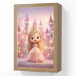 WANDLEUCHTE Prinzessin - Rosa - Schloss Wandlampe 20x30 cm Wandlampe