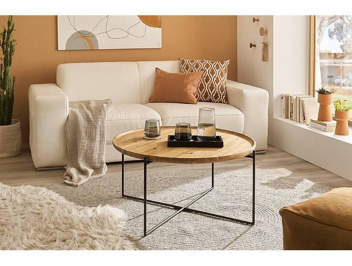 Table basse Bedum Ø 80cm Marron