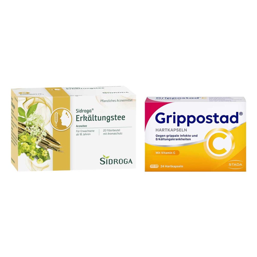 Sidroga Erkältungstee + Grippostad C Hartkapseln 08106796