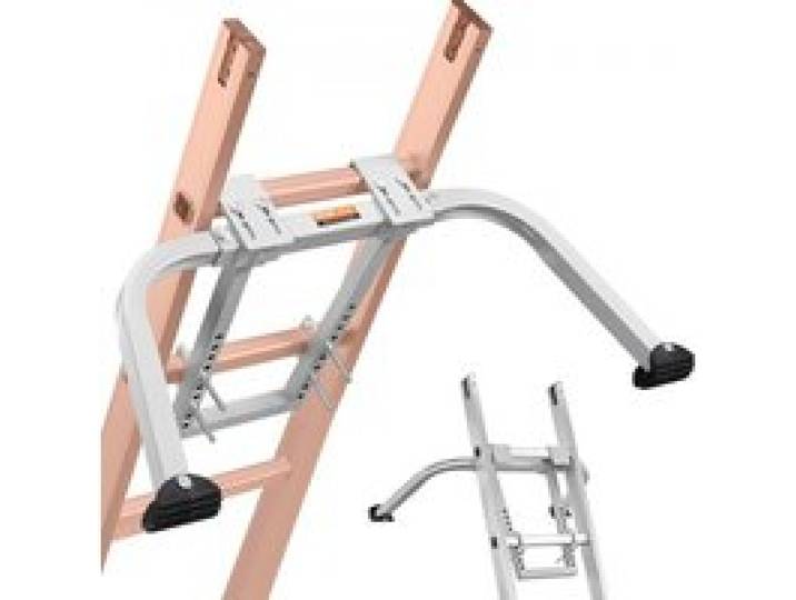 VEVOR Stabilisateur d'Échelle de Toit Acier au Carbone avec Accessoires, Pieds Caoutchouc Antidérapants, Capacité Charge 150 kg, Compatible avec Différentes Formes d'Échelles pour Gouttière de Toit