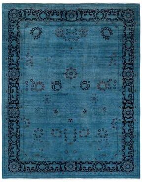 Overton "Vibrance, One-of-a-Kind Hand-Knotted Area Rug - Gray, 8' 3"" x 10' 1"" - 8' 3"" x 10' 1"""