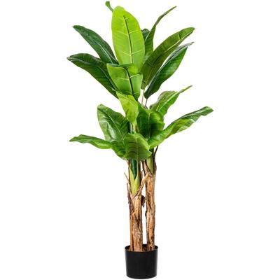 Kunstpalme CREATIV GREEN "Bananenpflanze", grün, H:150cm, Kunststoff, Kunstpflanzen