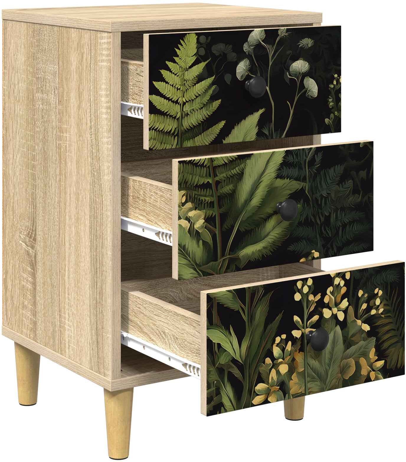 vidaXL Table de chevet RHENEN Chêne Sonoma 36 x 33 x 60 cm