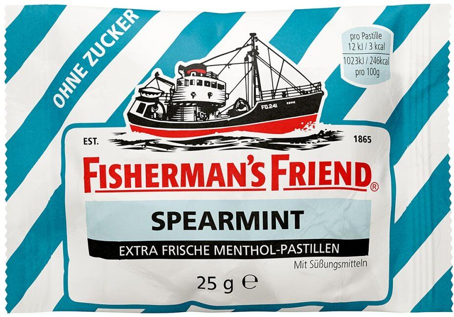Fishermans Friend Spearmint ohne Zucker Pastillen