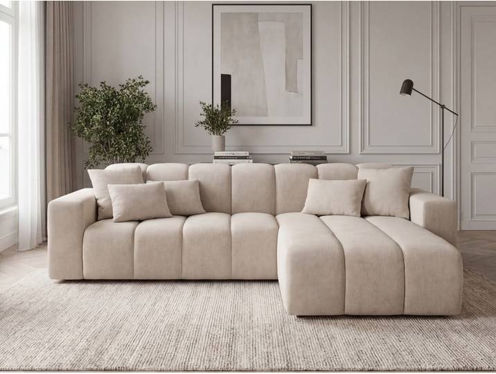 Ecksofa L-Form Rechts Nork Beige