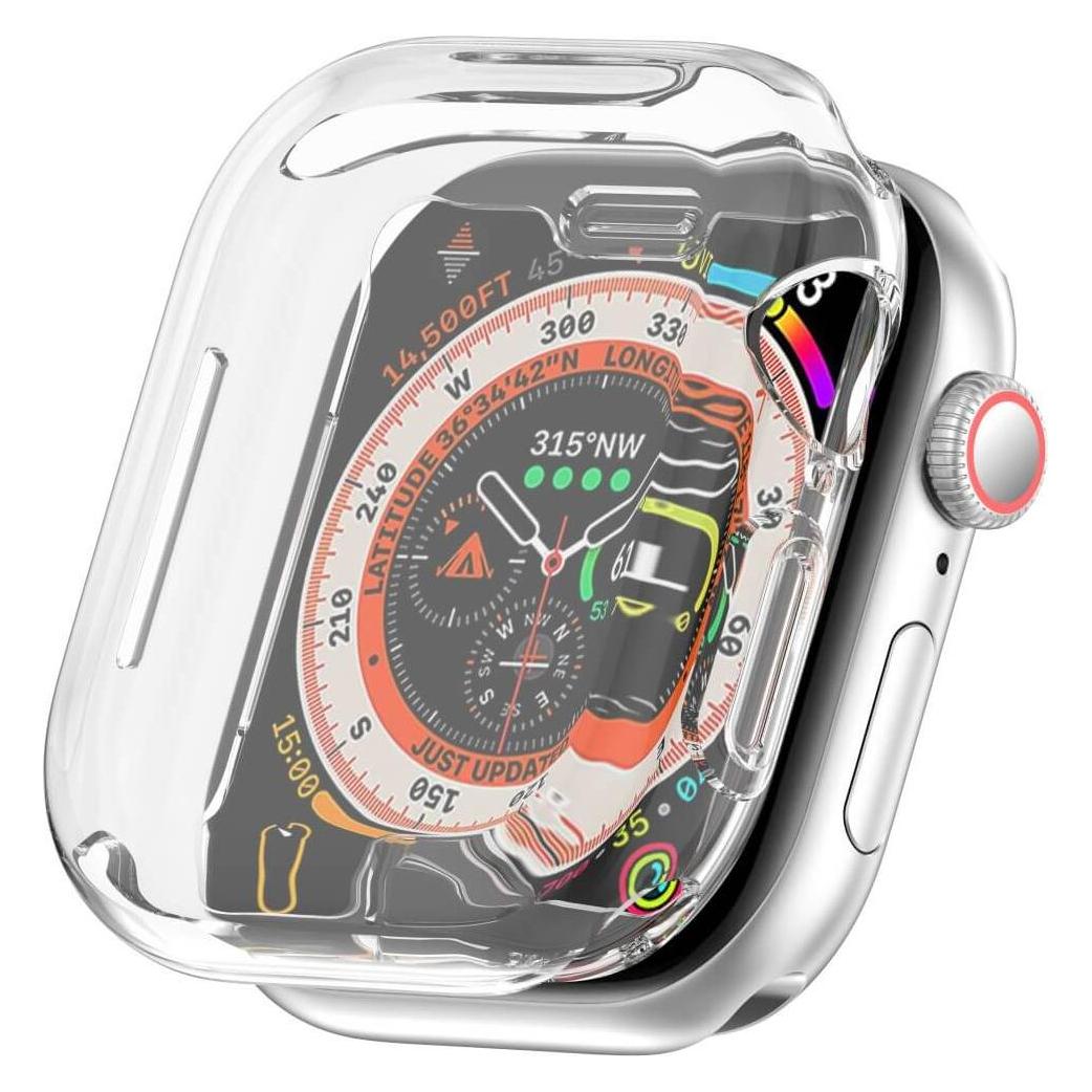 Cover-Discount Apple Watch 10 - 42mm - Gummi Schutz Case Metall-Look (49571625)