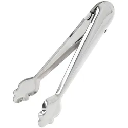Edelstahl-Eiszange mit automatischer Öffnungsfeder. Länge 19 cm.