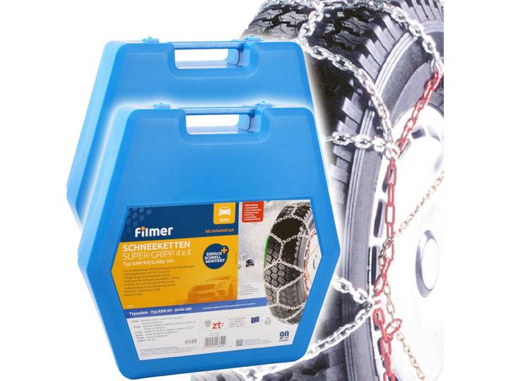 2-er Set Schneeketten 16mm, Super-Gripp 4x4, 15 -19 , 215-255 mm