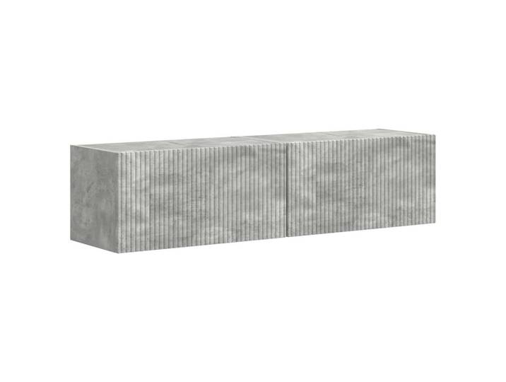 vidaXL TV-Wand TV-Wandschrank 2 stk. Betongrau Holzwerkstoff, (2-St)