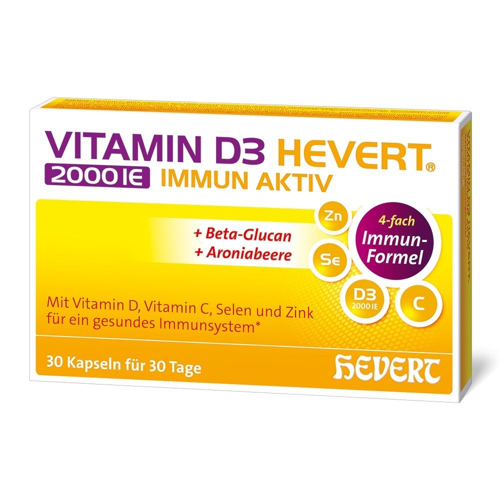 Vitamin D3 Hevert 2000 I.e. Immun Aktiv Kapseln 30 St