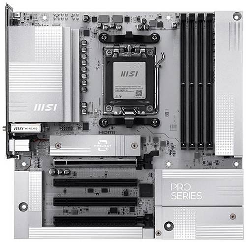 MSI PRO B850M-A WIFI Mainboard Sockel (PC) AMD AM5 Formfaktor (Details) Micro-ATX Mainboard-Chipsatz AMD B850