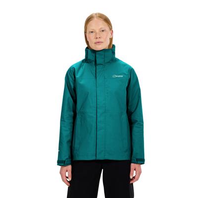 Funktionsjacke BERGHAUS "HILLWALKER 2.0 IA JKT AF", Damen, Gr. L, grün (northern sto), Obermaterial: 100% Polyamid, Jacken Funktionsjacke, mit voll verstellbarer, einrollbarer Kapuze, wasserdicht, atmungsaktiv
