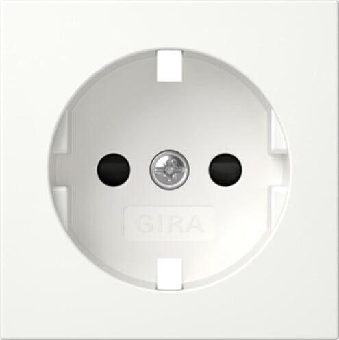 Gira Abdeckung Schutzkontaktsteckdose 16A 250V Reinweiß 492103)