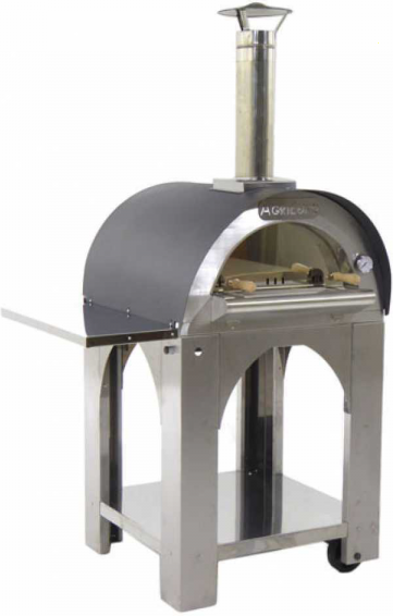AgriEuro Premium Forno a legna per pizza da esterno Cibus INOX - 2 pizze