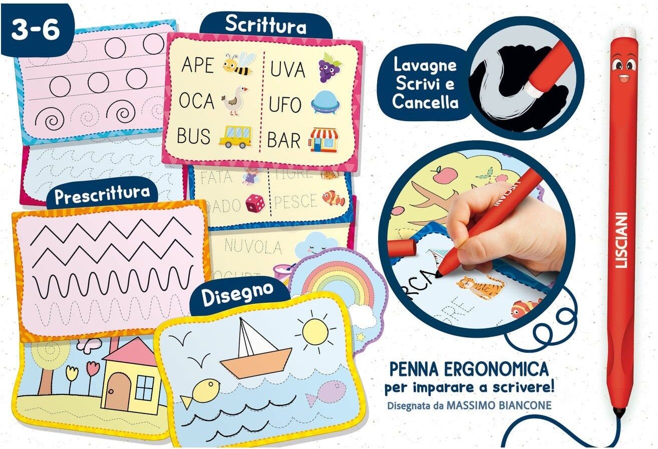 Lisciani Montessort Writing School - Develop Fine Motor Skills for Kids - Montessori-Inspired Handwriting Toy - Lisciani Brand