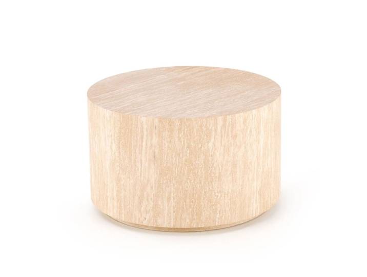 Table basse ronde couleur travertin 60cm de diamètre