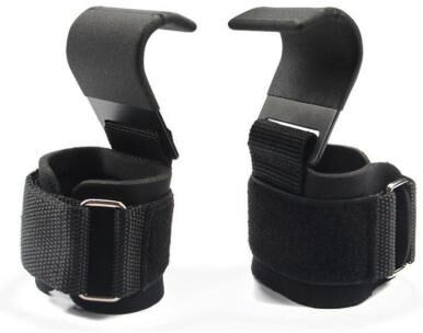 Snug & Styled PowerGrip Steel Weight Lifting Hooks With Adjustable Wrist Support Straps PowerGrip Steel Weight Lifting Hooks With Adjustable Wrist Support Straps