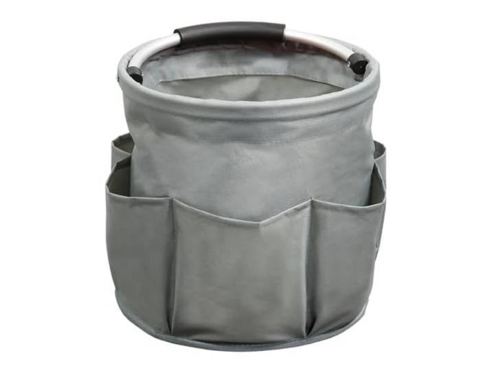 Kesper Reinigungskorb, Polyester, Edelstahl, 29 x 28 x 26,5 cm 89173 mit Außentaschen