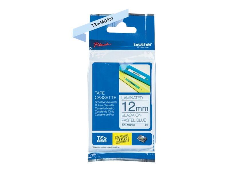 Brother TZe-MQ531 Schriftband, schwarz auf pastellblau TZEMQ531