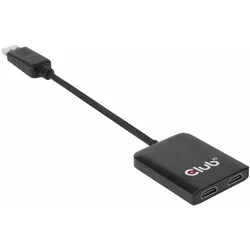 Club 3D Multi Streaming Transport Hub DP -2xHDMI, Video Adapter, Schwarz