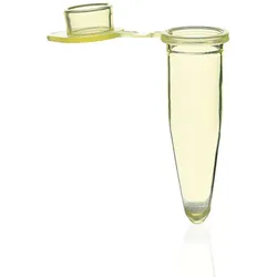 PCR-Gefäß einzeln 0,2 ml aus PP gelb mit anh. flachem Deckel 1000 Stück