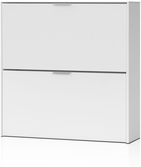 duehome Zapatero de 2 puertas abatibles 75x76 cm Nubo - Blanco