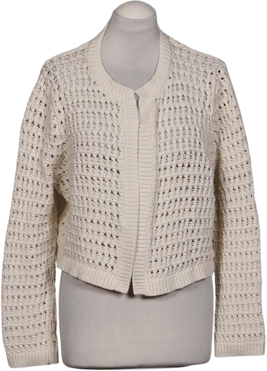 Boden Damen Strickjacke, Cremeweiß, Gr. L, Baumwolle - Second Hand