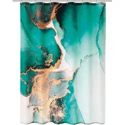 Kleine Wolke Duschvorhang TXT Teal Petrol 180x200 cm