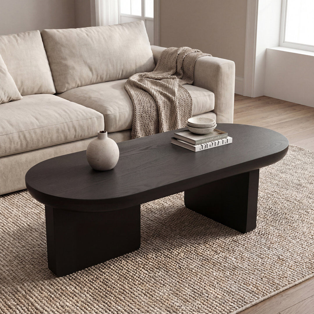 Canora Grey Coffee Table Black 35.5cm H X 119.7cm W X 49.8cm D