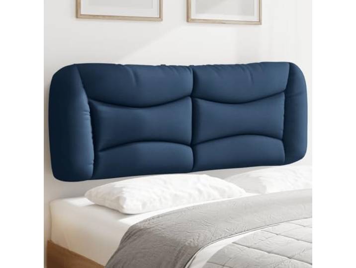 KTHLBRH Blaues Kopfteil 140 cm aus gepolstertem Stoff für Betten, weiche Rückenunterstützung mit praktischem Design und vielseitiger Installation, atmungsaktives und strapazierfähiges Material