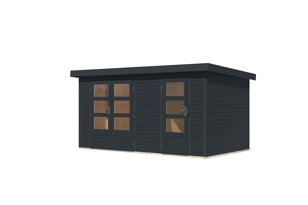 KARIBUHOLZT GH Merkur C anthrazit 404x217x211cm 16988316