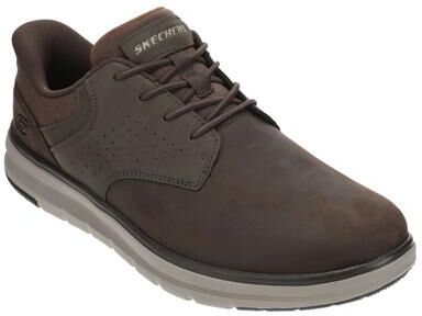 Skechers USA Orell-Brad (Men's) Casual Shoes in Cocoa, Size 13 M, Leather/Memory Foam