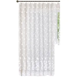 VORHANG BLUMENMUSTER HxB 245x300 cm Weiß
